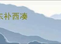 东补西凑