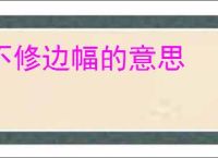 不修边幅的意思