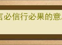 言必信行必果的意思