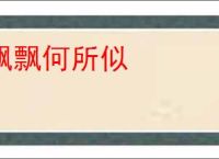 飘飘何所似