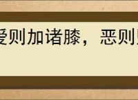 爱则加诸膝，恶则坠诸渊