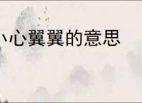 小心翼翼的意思