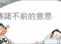 踌躇不前的意思