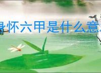 身怀六甲是什么意思