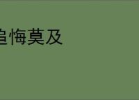 追悔莫及