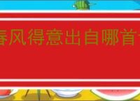 春风得意出自哪首诗