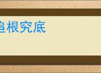 追根究底