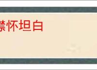 襟怀坦白