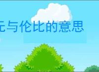 无与伦比的意思