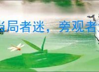 当局者迷，旁观者清