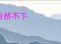 舌桥不下