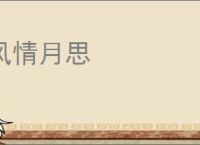 风情月思