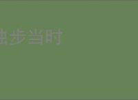 独步当时