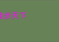 独步天下