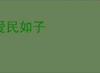 爱民如子