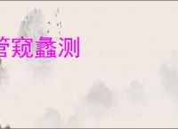 管窥蠡测