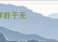 寥胜于无