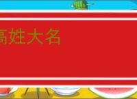 高姓大名