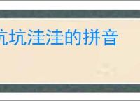 坑坑洼洼的拼音