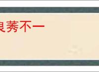 良莠不一