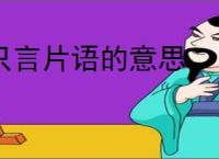 只言片语的意思