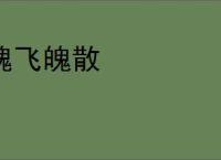 魂飞魄散