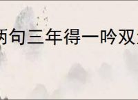 两句三年得一吟双泪流