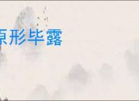 原形毕露