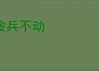 按兵不动