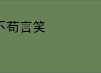 不苟言笑