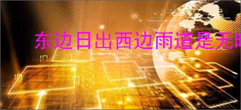 东边日出西边雨道是无晴却有晴