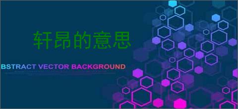 轩昂的意思
