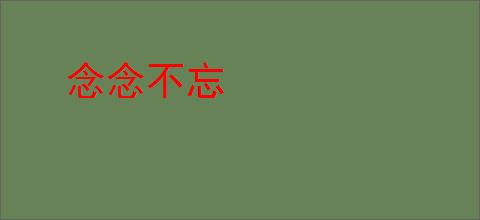 念念不忘