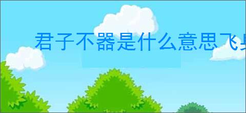 君子不器是什么意思飞身抱月