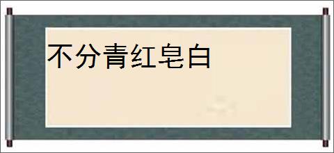 不分青红皂白