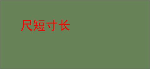 尺短寸长