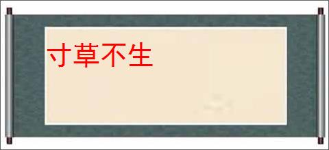 寸草不生
