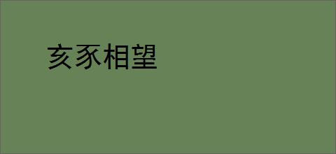 亥豕相望