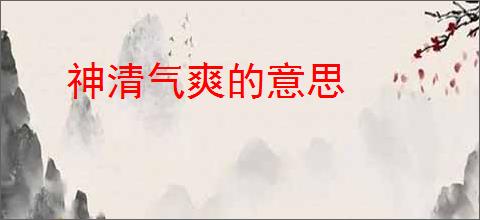 神清气爽的意思