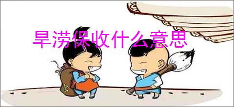 旱涝保收什么意思