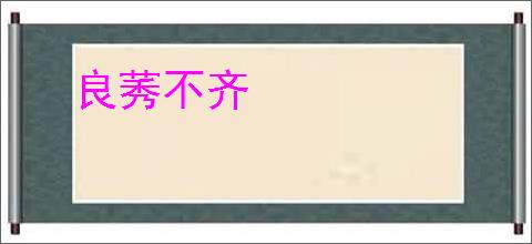 良莠不齐