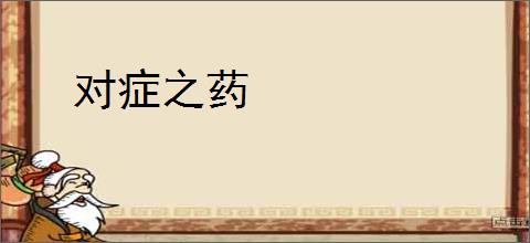 对症之药