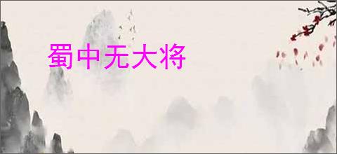 蜀中无大将