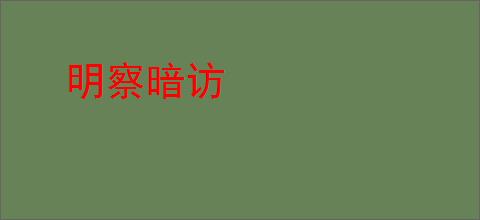 明察暗访