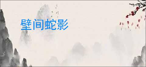 壁间蛇影