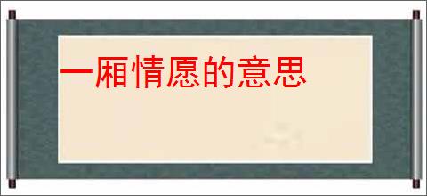一厢情愿的意思