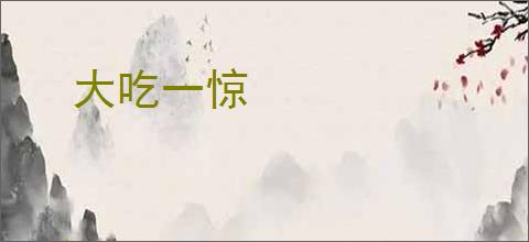 大吃一惊