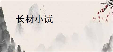 长材小试