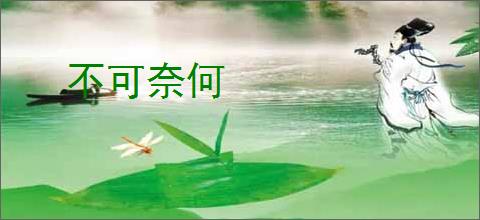不可奈何