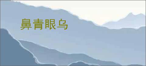 鼻青眼乌
